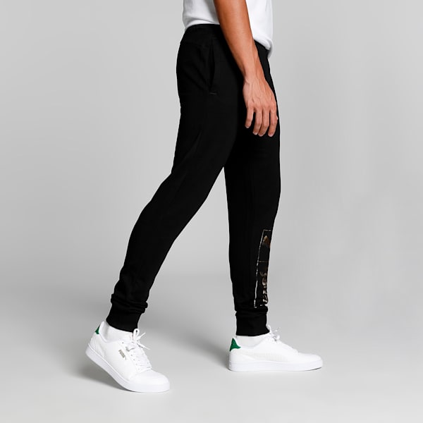 PUMA x one8 Gold Foil Men's Slim Fit Pants, PUMA Black, extralarge-IND