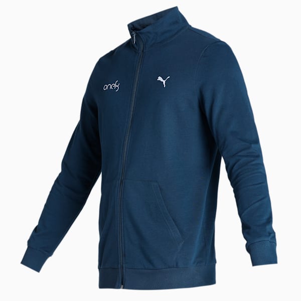 one8 PUMA Logo Print Men's Slim Fit Jacket, Dark Night, extralarge-IND