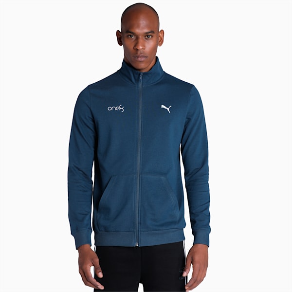 one8 PUMA Logo Print Men's Slim Fit Jacket, Dark Night, extralarge-IND