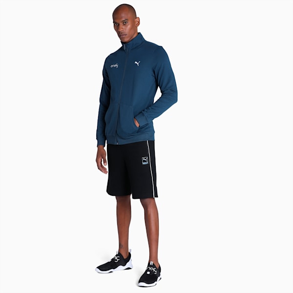 one8 PUMA Logo Print Men's Slim Fit Jacket, Dark Night, extralarge-IND