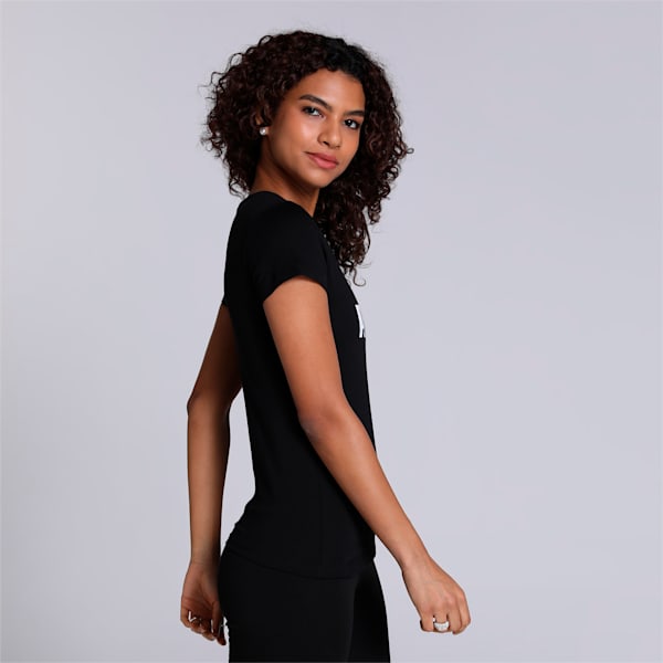 Logo Regular Fit Womens T-Shirt, Puma Black, extralarge-IND