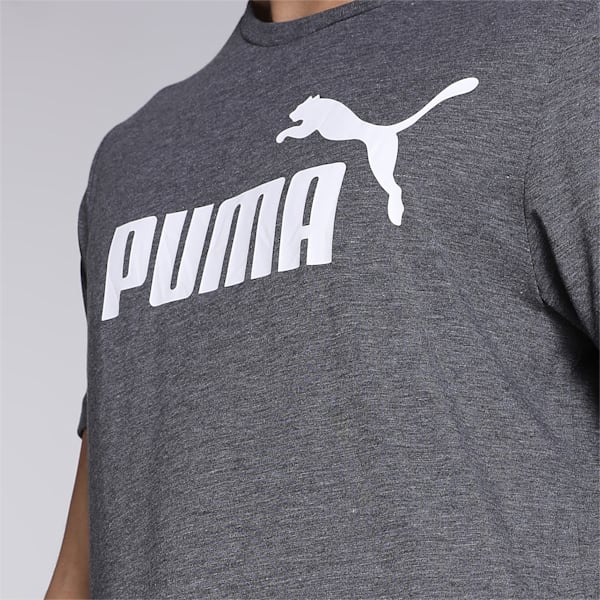 Heather Men's Regular Fit T-Shirt, Puma Black, extralarge-IND
