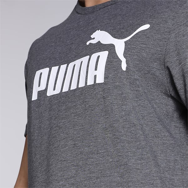 Puma active logo heather tee sale