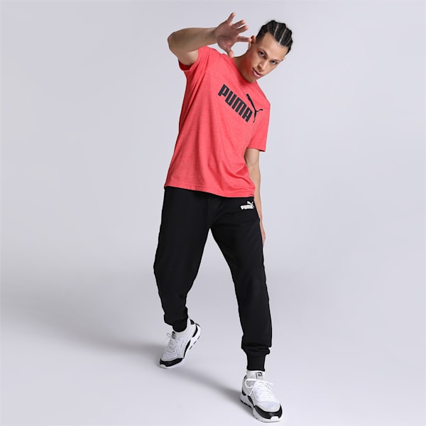 Heather Men's Regular Fit T-Shirt, High Risk Red, extralarge-IND