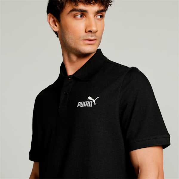 Men's Regular Fit Pique Polo, Puma Black, extralarge-IND