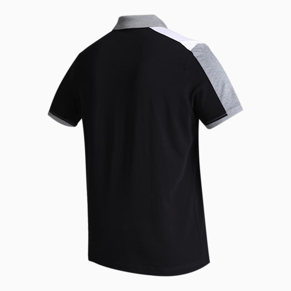 Colorblock Jersey Men's Polo, Puma Black, extralarge-IND