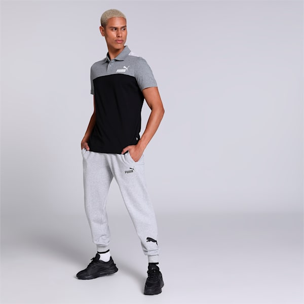 ESS+ Block Jersey Men's Polo, Puma Black, extralarge-IND