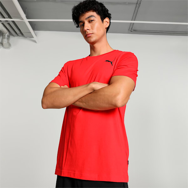 Essentials Small Logo Men's Tee, High Risk Red-High Risk Red-Cat, extralarge-IND