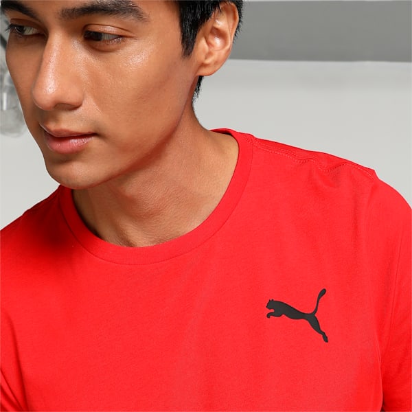 Essentials Small Logo Men's Tee, High Risk Red-High Risk Red-Cat, extralarge-IND