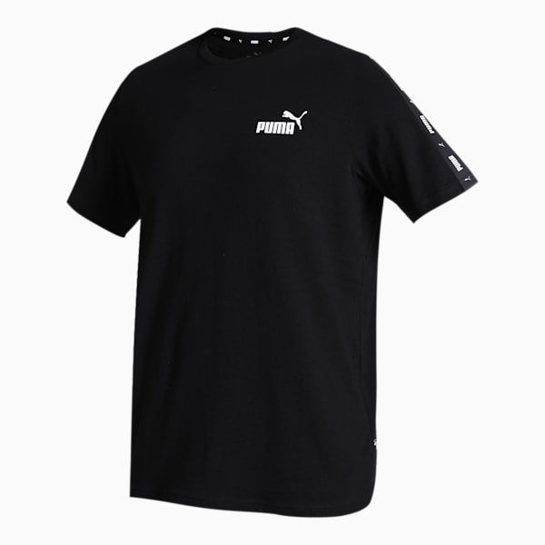 Tape Men's Regular Fit T-Shirt, Puma Black, extralarge-IND