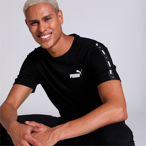 ESS+ Tape Regular Fit Mens T-Shirt, Puma Black, extralarge-IND