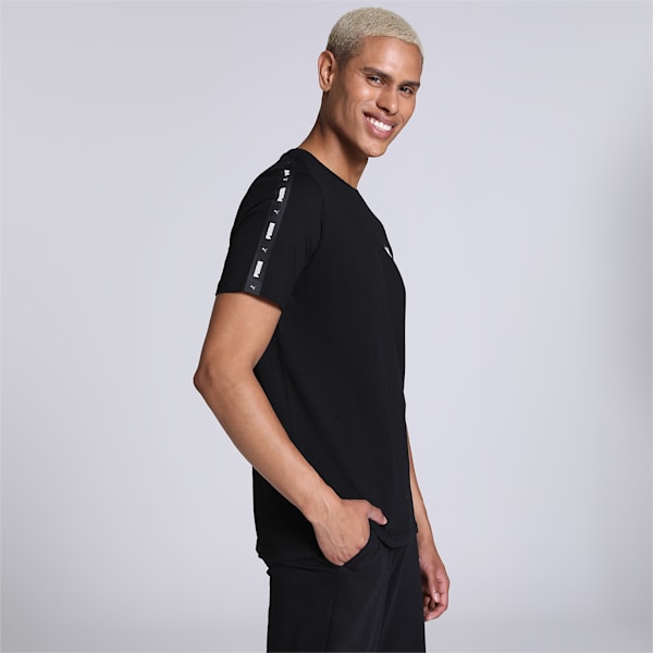 Tape Men's Regular Fit T-Shirt, Puma Black, extralarge-IND