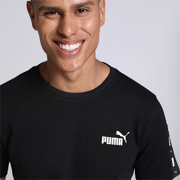 Tape Men's Regular Fit T-Shirt, Puma Black, extralarge-IND