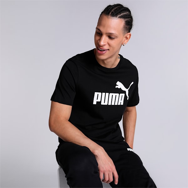 ESS Logo  Regular Fit Mens T-Shirt, Puma Black, extralarge-IND