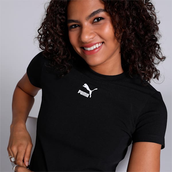 Classics Slim Fit Women's T-Shirt, Puma Black, extralarge-IND