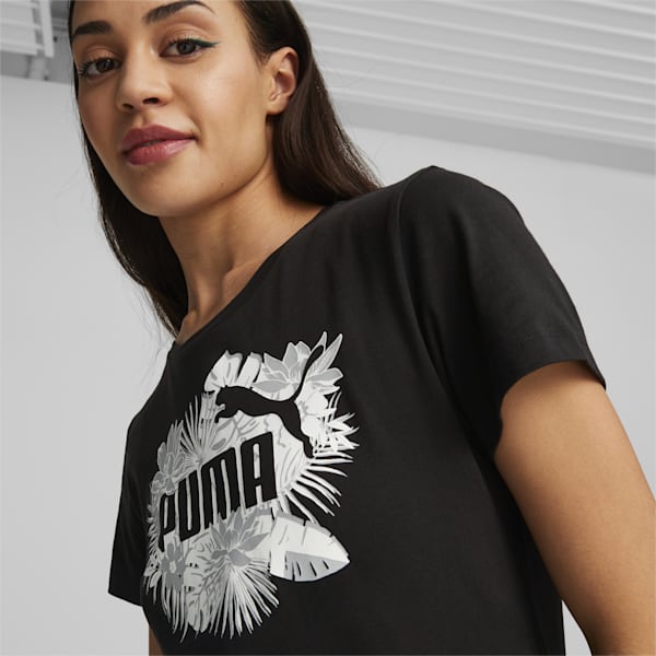 ESS+ FLOWER POWER Regular Fit Womens T-Shirt, PUMA Black, extralarge-IND
