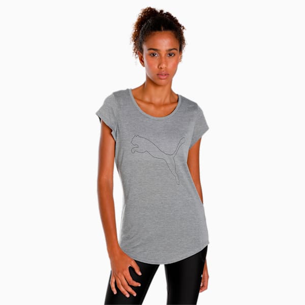 Performance Heather Cat Women's Training T-Shirt, Medium Gray Heather, extralarge-IND