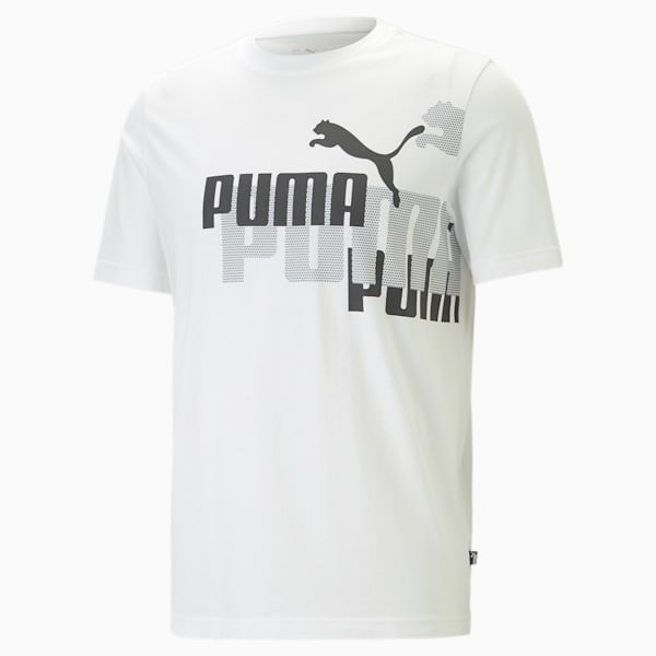 LOGO POWER Men's Regular Fit T-Shirt, PUMA White, extralarge-IND