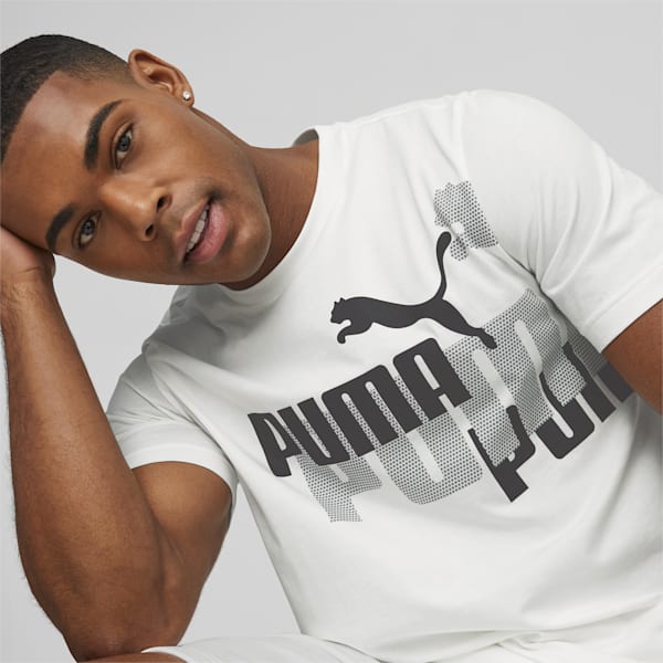 LOGO POWER Men's Regular Fit T-Shirt, PUMA White, extralarge-IND