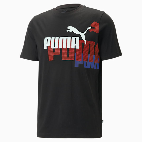 ESS+ LOGO POWER Men's Regular Fit T-Shirt, PUMA Black-Warm earth, extralarge-IND