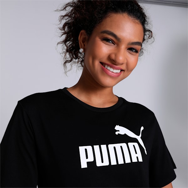 ESS Logo Boyfriend Fit Womens Relaxed Fit T-Shirt, Puma Black, extralarge-IND