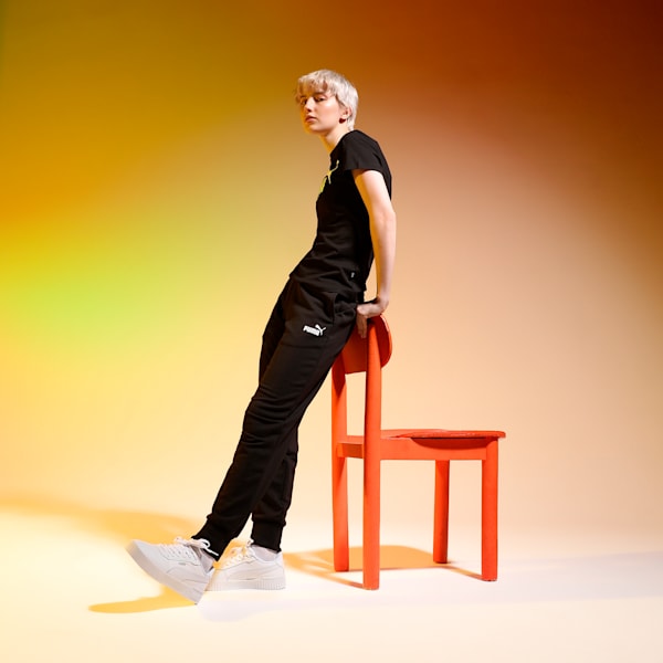 Women's Regular Fit Sweat Pants, Puma Black, extralarge-IND