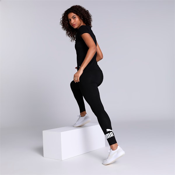 Logo Skinny Fit Women's Leggings, Puma Black, extralarge-IND