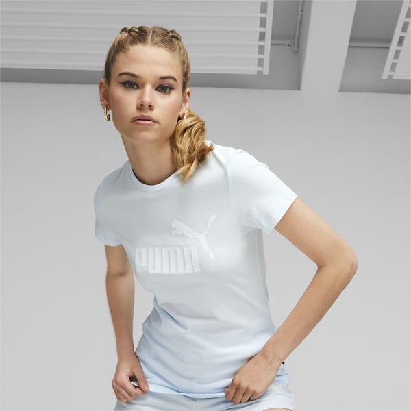 Logo Regular Fit Womens T-Shirt, Icy Blue, extralarge-IND