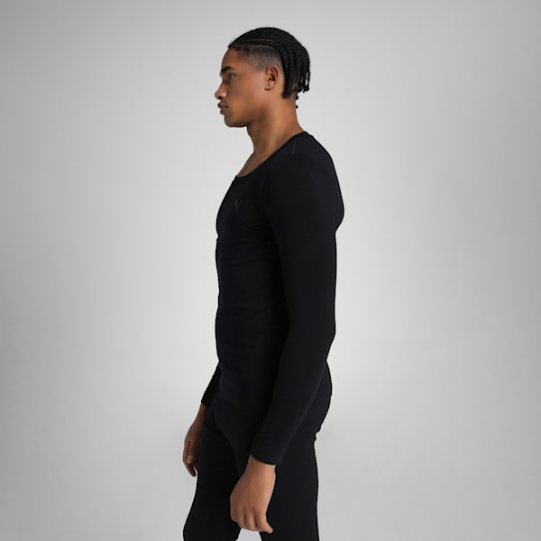 Men's Long Sleeve Thermal Top, Puma Black, extralarge-IND