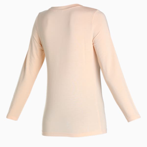 Women's Long Sleeve Thermal T-Shirt with dryCELL Technology, Pristine-Nude- 12-0911 tcx, extralarge-IND