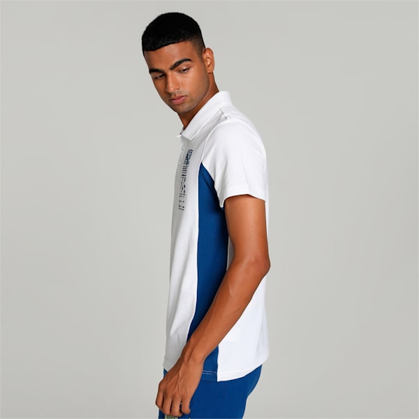 PUMA x one8 Men's Stylized Slim Fit Polo, PUMA White, extralarge-IND