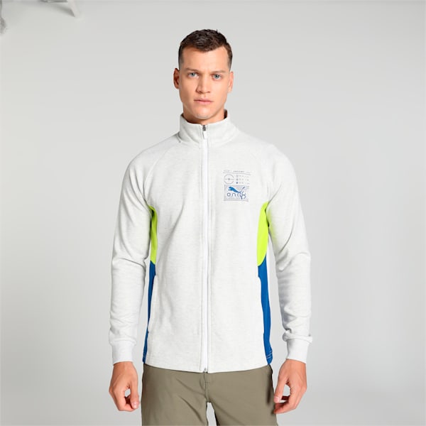 PUMA x one8 Men's Elevated Jacket, PUMA White Heather, extralarge-IND