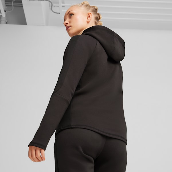 ウィメンズ エヴォストライプ フルジップ フーディー, PUMA Black, extralarge-JPN