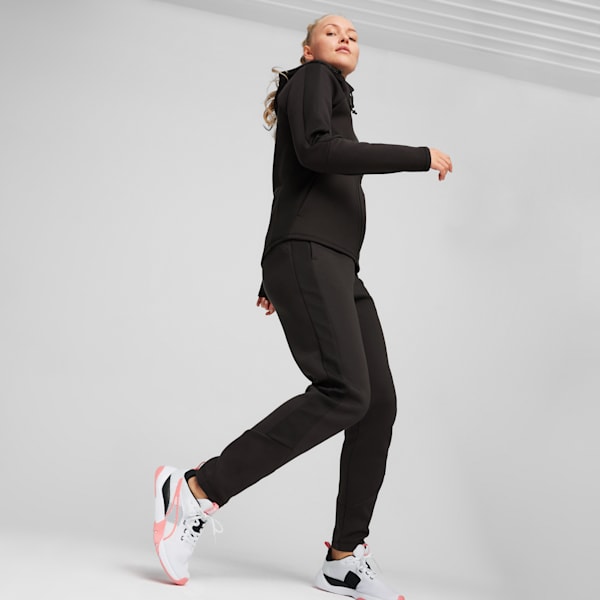 ウィメンズ エヴォストライプ フルジップ フーディー, PUMA Black, extralarge-JPN