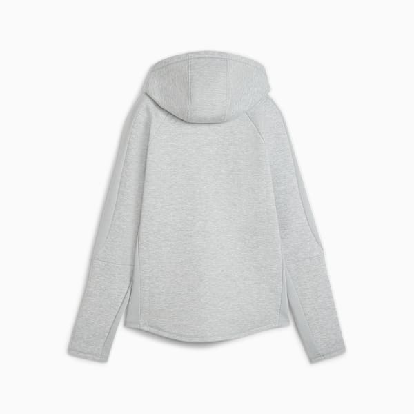 EVOSTRIPE Women's Full-Zip Hoodie, Light Gray Heather, extralarge-GBR