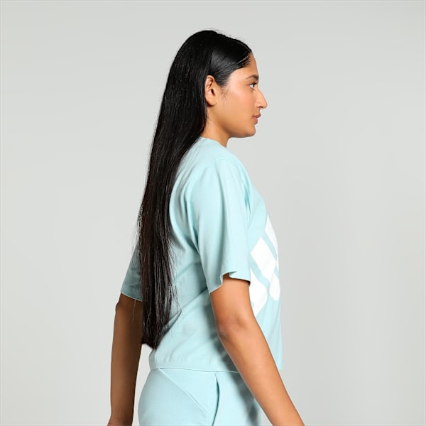 POWER Women's Cropped T-shirt, Turquoise Surf, extralarge-IND