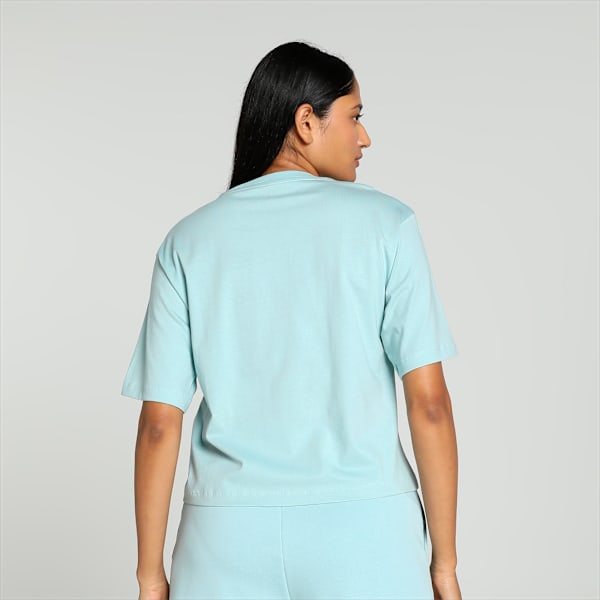 POWER Women's Cropped T-shirt, Turquoise Surf, extralarge-IND