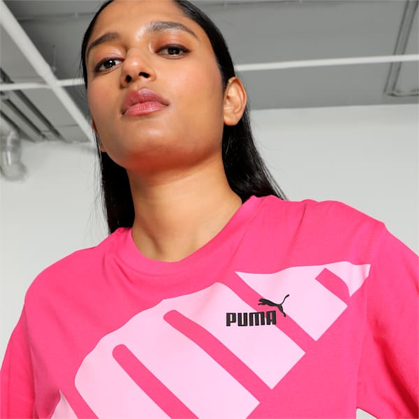 POWER Women's Cropped T-shirt, Garnet Rose, extralarge-IND
