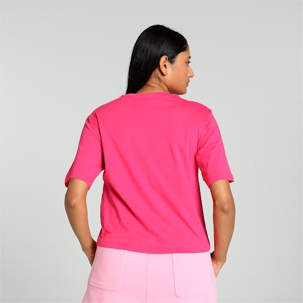 POWER Women's Cropped T-shirt, Garnet Rose, extralarge-IND