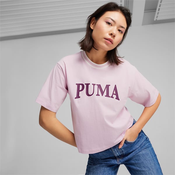 PUMA SQUAD Women's Graphic T-shirt, Grape Mist, extralarge-IND