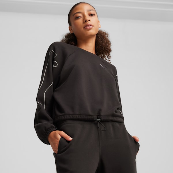 Sudadera para mujer PUMA MOTION, PUMA Black, extralarge