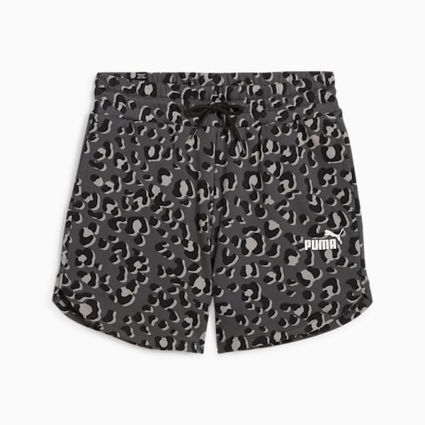 Women's ESS+ ANIMAL AOP Shorts, PUMA Black, extralarge