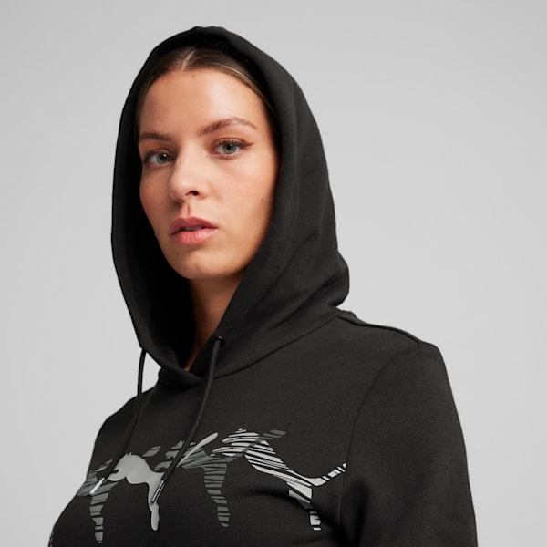 Sudadera con capucha para mujer ESS+ LOGO LAB, PUMA Black, extralarge