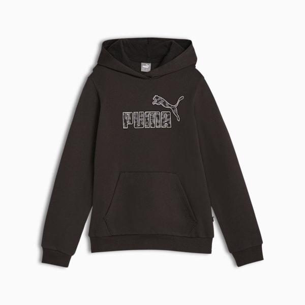 Essentials+ Animal Big Kids' Hoodie, PUMA Black, extralarge