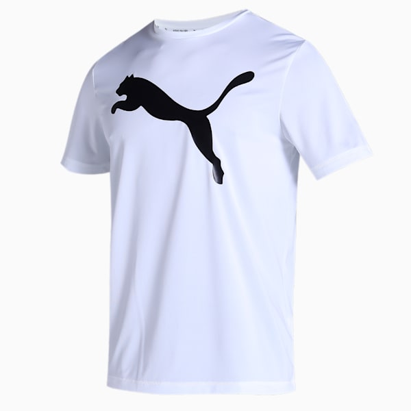 ACTIVE Big Logo Regular Fit Men's T-Shirt, Puma White, extralarge-IND