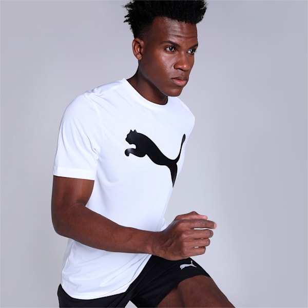 ACTIVE Big Logo Regular Fit Men's T-Shirt, Puma White, extralarge-IND