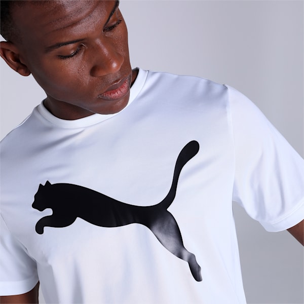 ACTIVE Big Logo Regular Fit Men's T-Shirt, Puma White, extralarge-IND