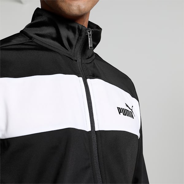 Poly Men's Regular Fit Track Suit, Puma Black, extralarge-IND