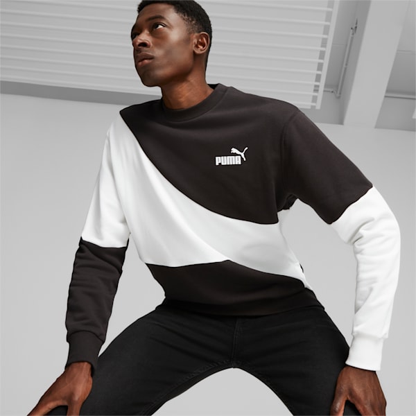 メンズ PUMA POWER キャット クルー スウェット, PUMA Black, extralarge-JPN