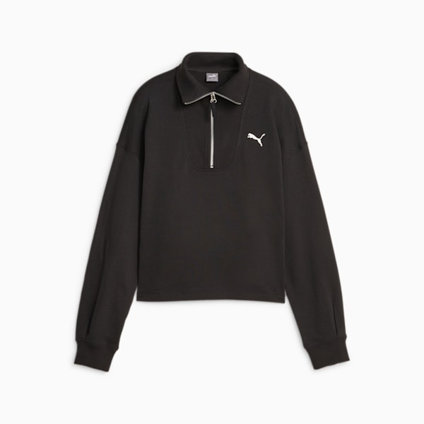 ウィメンズ HER ハイネック ハーフジップ TR, PUMA Black, extralarge-JPN